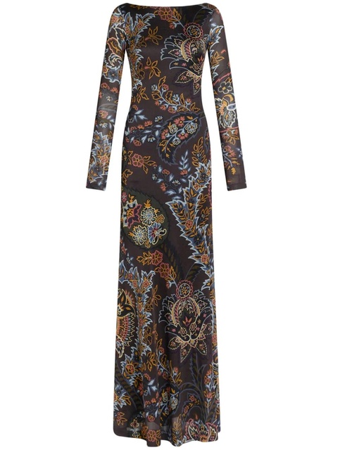 ETRO paisley print maxi-dress - Black - zdjęcie produktu nr 1