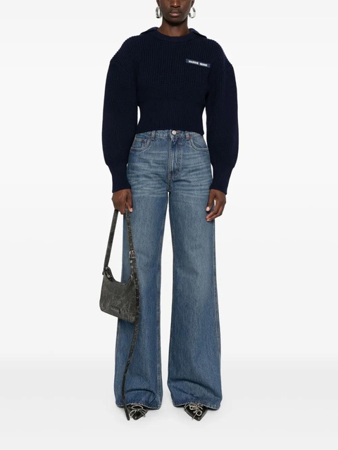 Marine Serre sailor-collar sweater - Blue - zdjęcie produktu nr 2