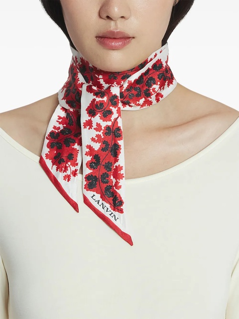 Lanvin silk scarf - White - zdjęcie produktu nr 2
