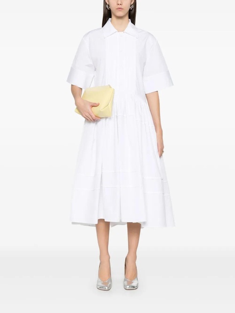 Jil Sander cotton midi dress - White - zdjęcie produktu nr 2