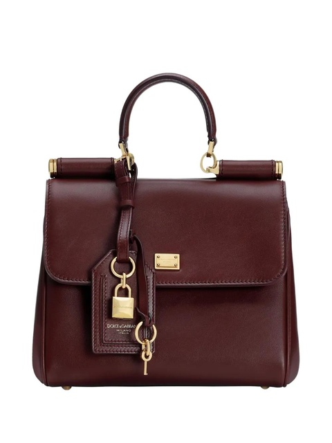 Dolce & Gabbana medium My Sicily padlock-embellished leather handbag - Red - zdjęcie produktu nr 1