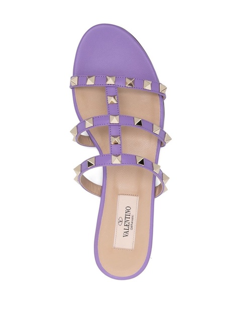 Valentino Garavani Rockstud flat sandals - Purple - zdjęcie produktu nr 2