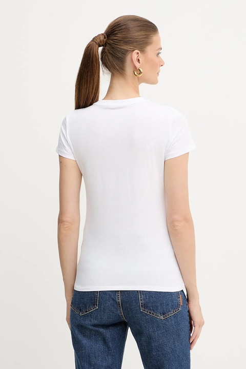 Armani Exchange t-shirt bawełniany damski kolor biały XW001369 AF10356 - zdjęcie produktu nr 1