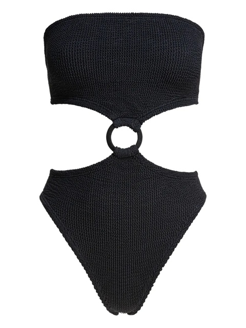 Hunza G ring-detail cut-out swimsuit - Black - zdjęcie produktu nr 1