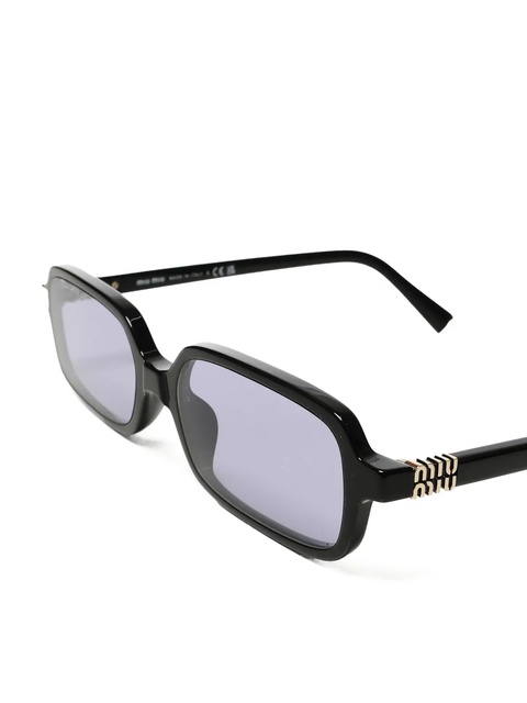 Miu Miu logo-plaque rectangle sunglasses - Black - zdjęcie produktu nr 2