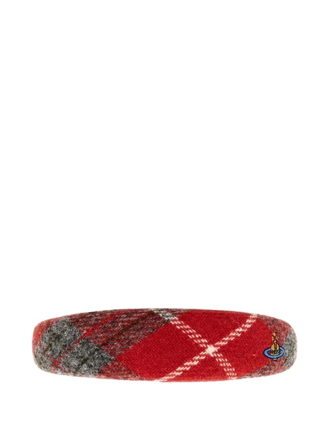 Vivienne Westwood tartan-pattern headband - Red - zdjęcie produktu nr 1