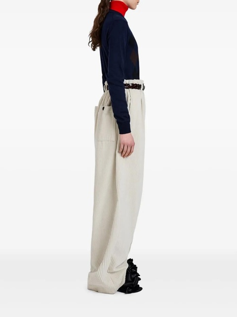 Proenza Schouler diamond-pattern merino wool-silk blend sweater - Blue - zdjęcie produktu nr 2