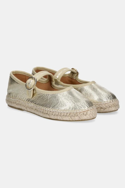 Answear.LAB espadryle skórzane kolor złoty - zdjęcie produktu nr 1