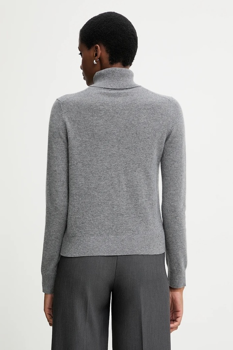 United Colors of Benetton sweter kaszmirowy kolor szary lekki z golfem 1033D202D - zdjęcie produktu nr 2