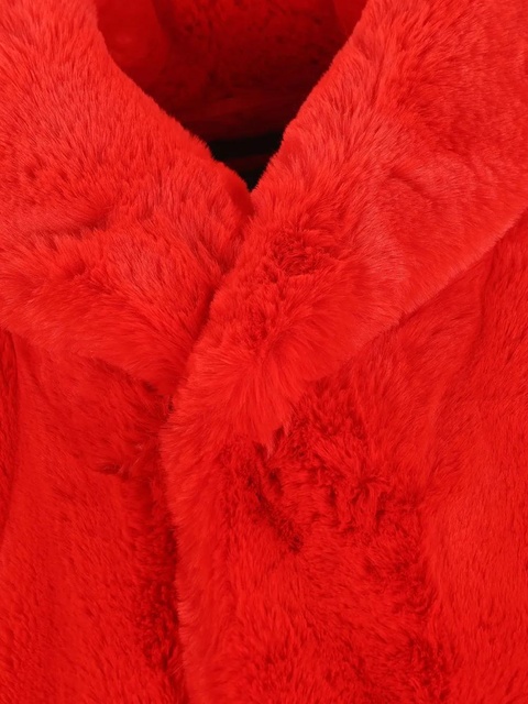 Balenciaga belted faux fur jacket - Red - zdjęcie produktu nr 2