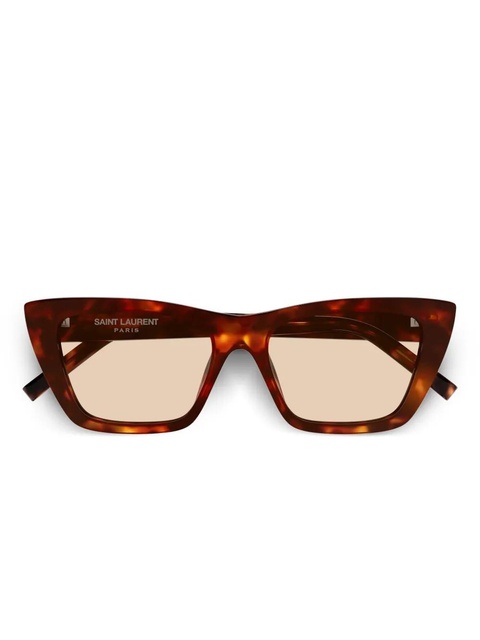 Saint Laurent Eyewear geometric-frame sunglasses - Brown - zdjęcie produktu nr 1