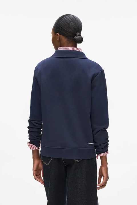 Karl Lagerfeld longsleeve bawełniany kolor granatowy A4W20073 - zdjęcie produktu nr 2