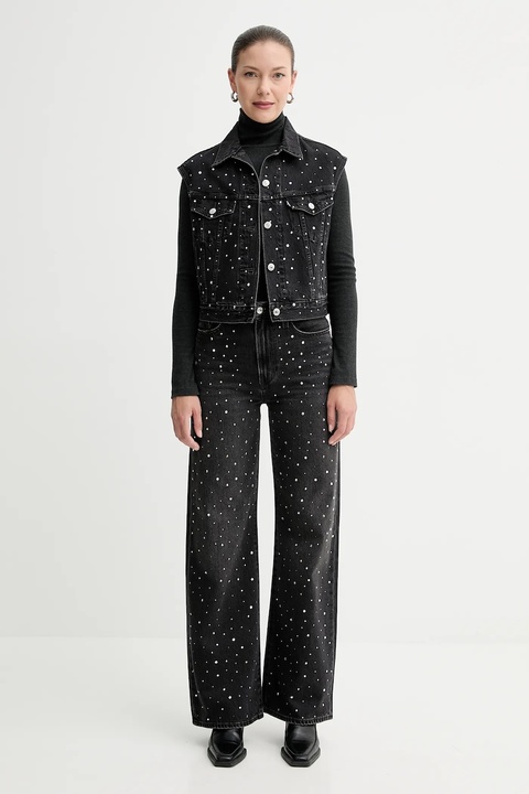 Levi's jeansy RIBCAGE WIDE LEG damskie kolor czarny A6081.0055 - zdjęcie produktu nr 1