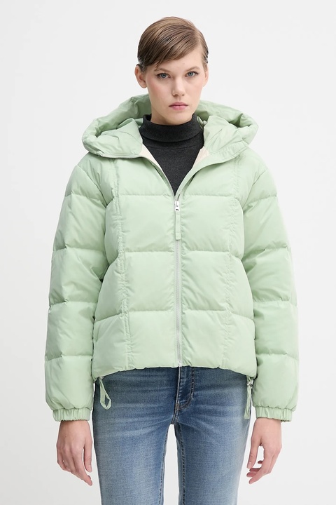 United Colors of Benetton kurtka puchowa kolor zielony zimowa oversize 22T6DN086 - zdjęcie produktu nr 1