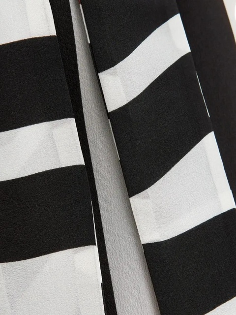 Max Mara Ovatte striped v-neck cover-up - Black - zdjęcie produktu nr 1