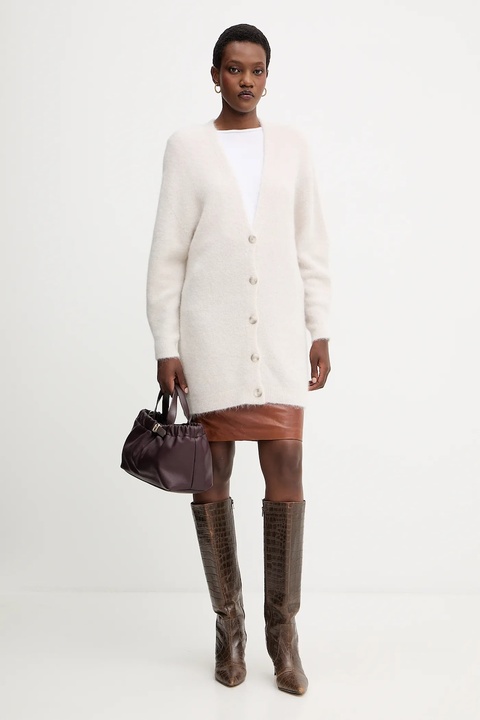 Weekend Max Mara spódnica skórzana PAPAILE kolor brązowy mini prosta 2525406016600 - zdjęcie produktu nr 2