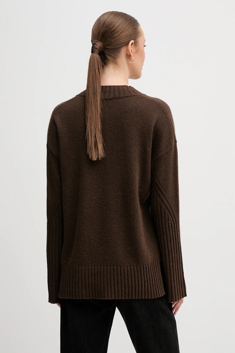 United Colors of Benetton sweter z dodatkiem wełny damski kolor zielony 1244D403A - zdjęcie produktu nr 2