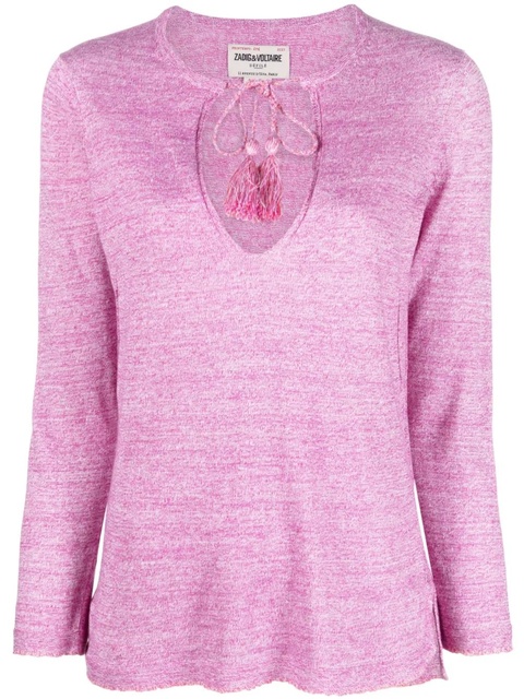 Zadig&Voltaire Amber mélange-effect knitted top - Pink - zdjęcie produktu nr 1