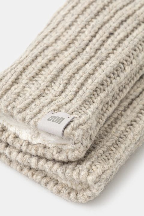 UGG rękawiczki z domieszką wełny CHUNKY damskie kolor szary 101022 - zdjęcie produktu nr 2