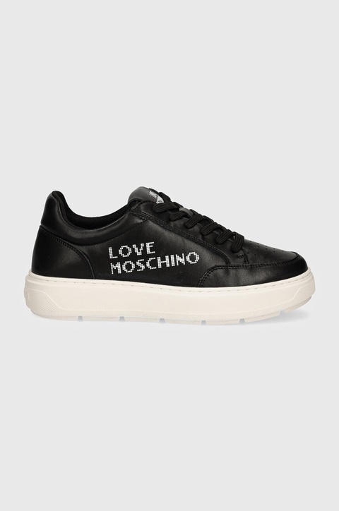 Love Moschino sneakersy skórzane kolor czarny JA15124G1LIA0000 - zdjęcie produktu nr 1
