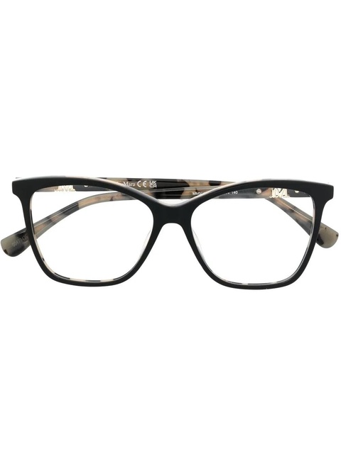 Max Mara Eyewear tortoiseshell-effect logo glasses - Black - zdjęcie produktu nr 1