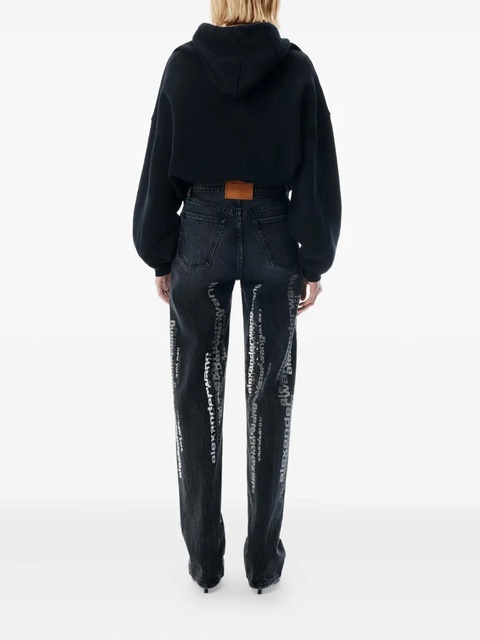 Alexander Wang EZ logo-print jeans - Black - zdjęcie produktu nr 2