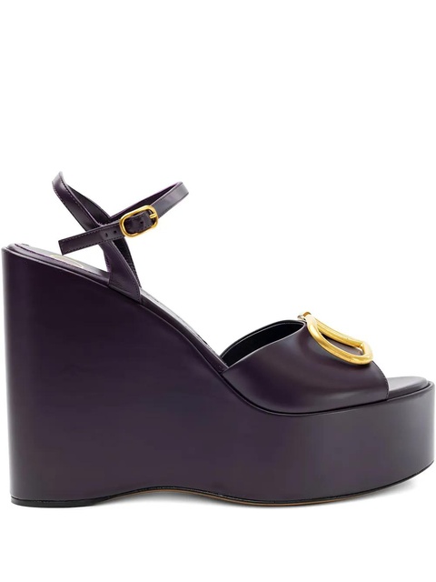 Valentino Garavani logo-plaque sandals - Purple - zdjęcie produktu nr 1