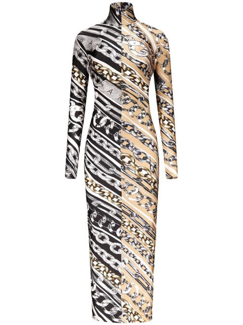 AREA chain link-print dress - Black - zdjęcie produktu nr 1