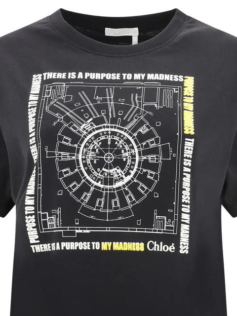 Chloé graphic-print T-shirt - Black - zdjęcie produktu nr 1