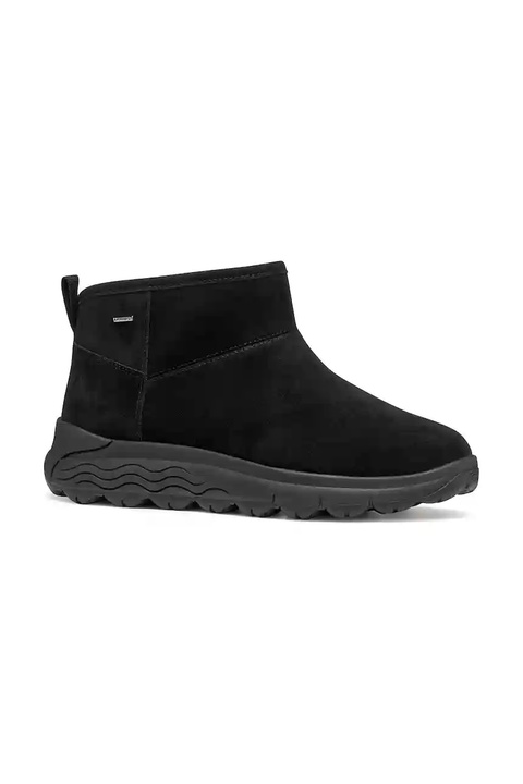 Geox botki zamszowe D SPHERICA 4X4 B ABX damskie kolor czarny na płaskim obcasie lekko ocieplone D5626B 00022 C9999 - zdjęcie produktu nr 2