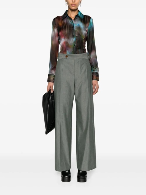 Vivienne Westwood Lauren high-waist wide-leg trousers - Green - zdjęcie produktu nr 2