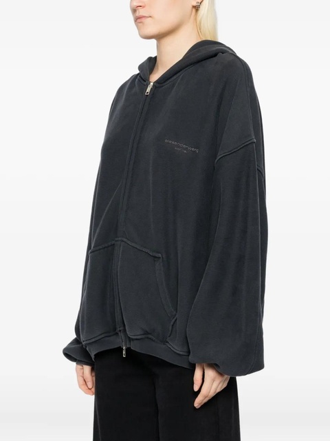 Alexander Wang logo-print hoodie - Grey - zdjęcie produktu nr 2