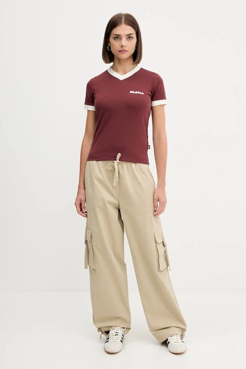 Tommy Jeans spodnie damskie kolor beżowy proste high waist DW0DW20995 - zdjęcie produktu nr 2