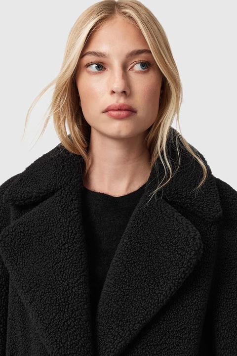 AllSaints płaszcz kolor czarny W062OB - zdjęcie produktu nr 2