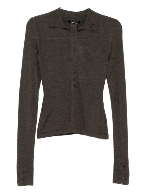 Jacquemus long-sleeve polo shirt - Brown - zdjęcie produktu nr 1