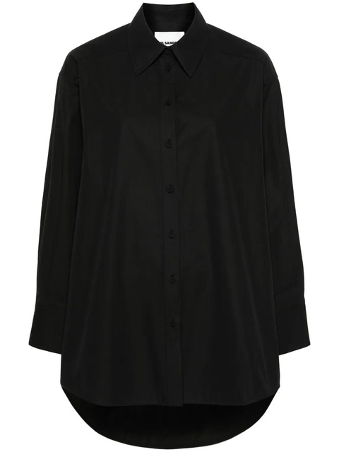 Jil Sander cut-out cotton shirt - Black - zdjęcie produktu nr 1