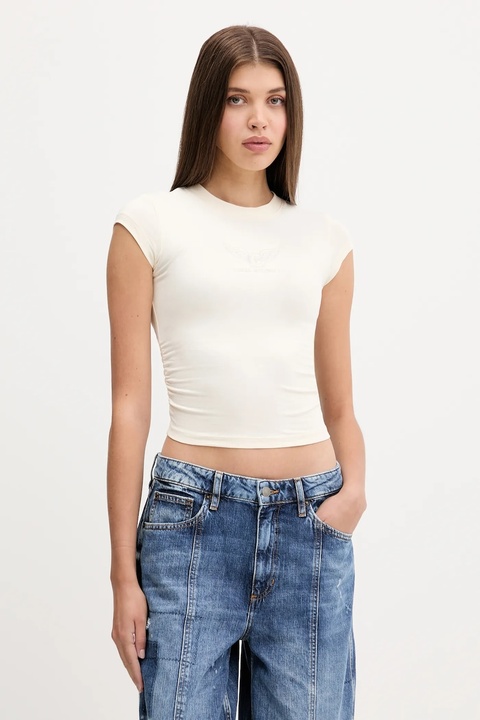 Guess Originals t-shirt VINTAGE damski kolor beżowy W5YI43 J1314 - zdjęcie produktu nr 1