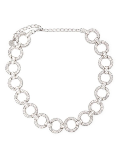 Self-Portrait crystal-embellished necklace - Silver - zdjęcie produktu nr 1