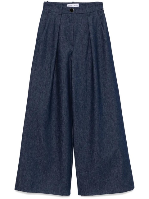 Rowen Rose pleat-detail jeans - Blue - zdjęcie produktu nr 1