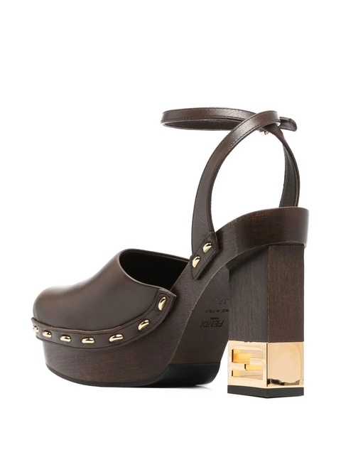 FENDI Baguette Show 115mm leather pumps - Brown - zdjęcie produktu nr 2