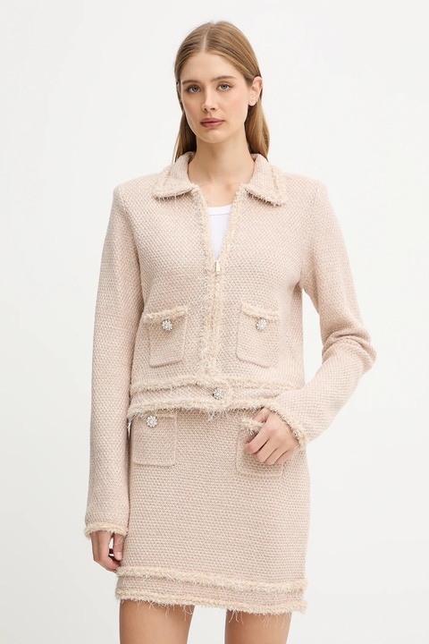 Blugirl Blumarine spódnica kolor beżowy mini rozkloszowana RF5154.MA950 - zdjęcie produktu nr 2