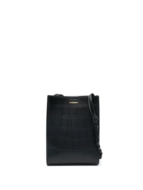 Jil Sander crocodile-effect leather satchel bag - Black - zdjęcie produktu nr 1