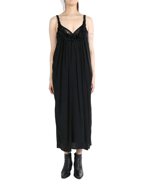 Simone Rocha lace-up satin dress - Black - zdjęcie produktu nr 1
