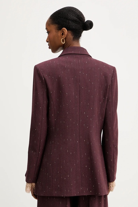 Haveone marynarka kolor bordowy dwurzędowa JGE-P031 - zdjęcie produktu nr 2