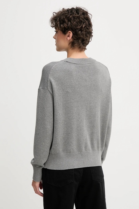 Calvin Klein Jeans sweter bawełniany damski kolor szary lekki LV047C311G - zdjęcie produktu nr 2