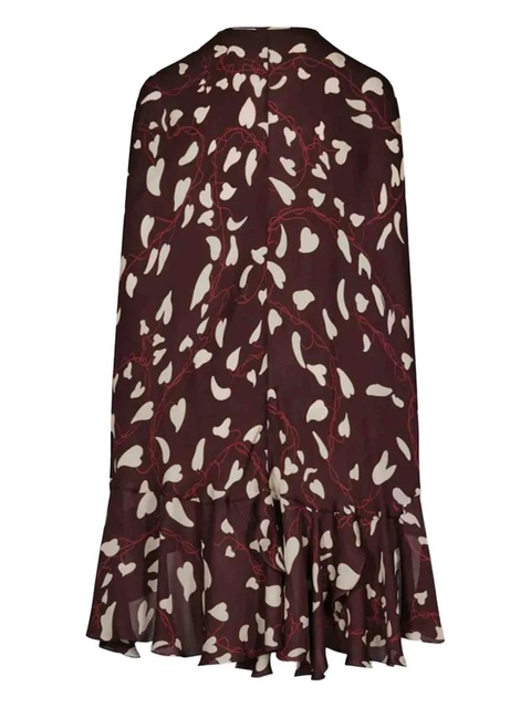 Johanna Ortiz printed ruffled silk coat - Brown - zdjęcie produktu nr 1