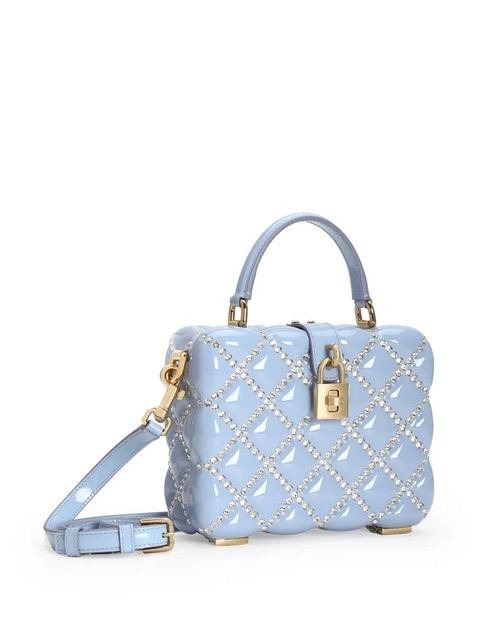 Dolce & Gabbana crystal-embellished padlock mini bag - Blue - zdjęcie produktu nr 2