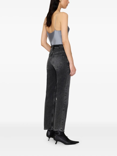 ANINE BING Ellen V-neck silk top - Grey - zdjęcie produktu nr 2