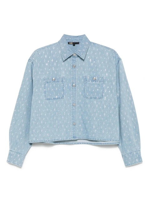 Maje rhinestone-embellished denim shirt - Blue - zdjęcie produktu nr 1