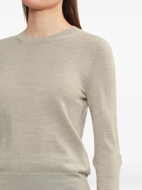 MM6 Maison Margiela elbow-patch crew-neck sweater - Neutrals - zdjęcie produktu nr 2